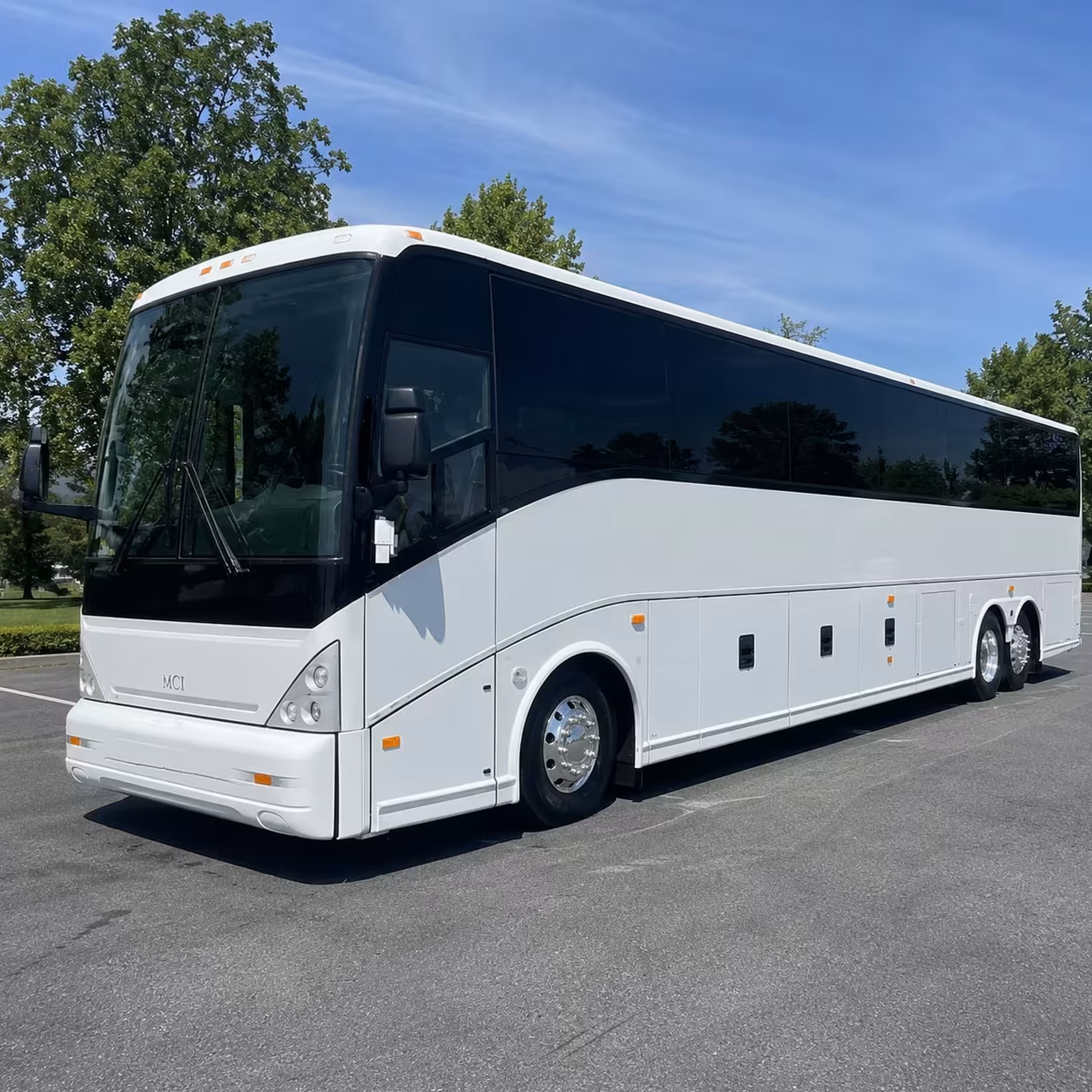 corona 56 passenger charter bus rental