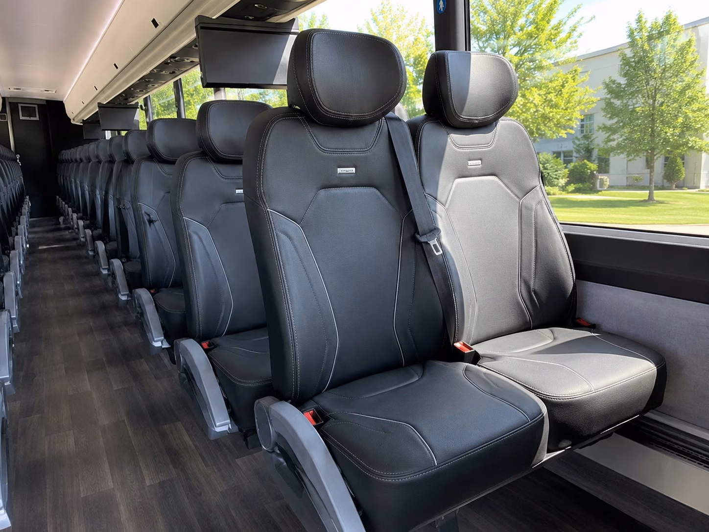 corona charter bus interior