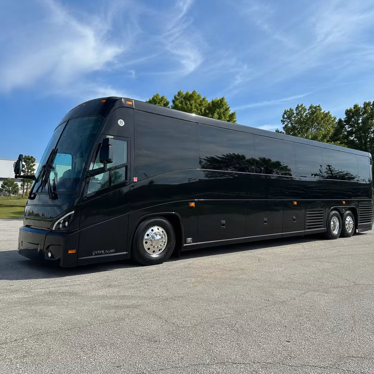 corona charter bus rental exterior