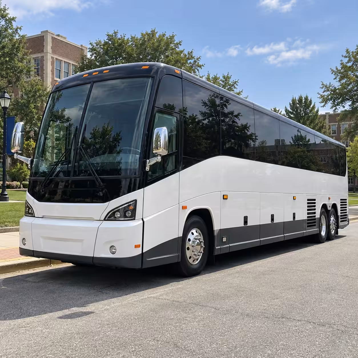 corona prom shuttle buses for dinner the dance and after party